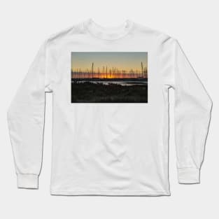 Sailboats at Sunset: A St Kilda Harbor Dreamscape Long Sleeve T-Shirt